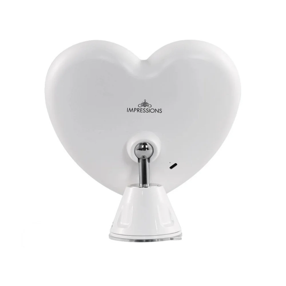 Impressions LED Sweetheart 10x White Heart Vanity Mirror NWT NIB